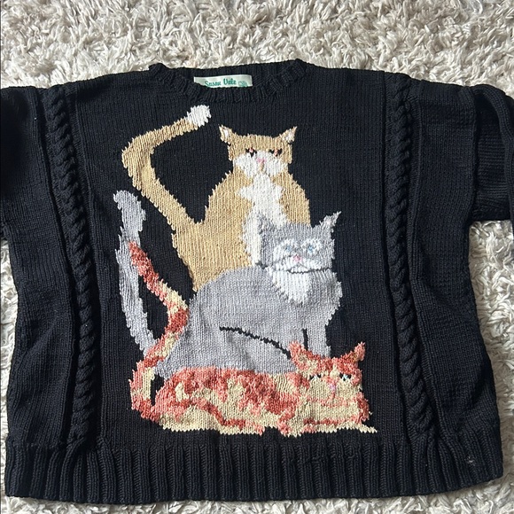 Vintage 1980s Susan Vale hand knit pullover crewneck sweater. - Picture 10 of 10